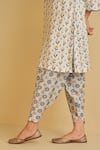 Buy_Sage Saga_Ivory , , Sarang Suvaarn Floral Print Kurta Salwar Set _Online_at_Aza_Fashions