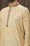 Shop Arihant Rai Sinha Beige Polyester Geometric Pattern Kurta Set Online at Aza Fashions Shop_Arihant Rai Sinha_Beige Polyester Geometric Pattern Kurta Set _Online_at_Aza_Fashions