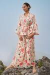 Buy_RAAS LIFE_White Vegan Silk Printed Kyaari Hema Wide Legged Pant  _at_Aza_Fashions