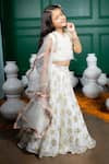 Hoity Moppet_White Georgette Zari Masoom Floral Pattern Lehenga Set _Online_at_Aza_Fashions