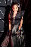 Buy_Hoity Moppet_Black Crepe Sequins Runway Hit Textured Metallic Gown 
