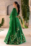 Deep Thee_Green Silk Embroidered Zari And Zardozi Work V Neck Phool Bridal Lehenga Set _at_Aza_Fashions