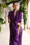 Buy_Deep Thee_Purple Chanderi Moti And Zardosi Pitta Striped Short Kurta Palazzo Set 