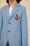 Buy_LITTLE BOYS CLOSET_Sky Blue Patch Pocket Blazer With Pant For Boys _Online_at_Aza_Fashions