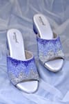 Shop_Around Always_Blue Cut Work Elsa Embroidered Peep Toe Heels _at_Aza_Fashions
