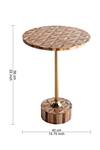 Buy_Logam_Brown Mild Steel, Sheesham Wood And Mdf Marquetry Table_Online_at_Aza_Fashions