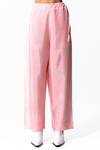 Buy_OFRIDA_Pink Cotton, Silk Side Tape Straight Pant_Online_at_Aza_Fashions