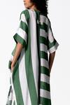 Buy_OFRIDA_Green Cotton, Silk Boat Neck Maze Stripe Pattern Tunic_Online_at_Aza_Fashions