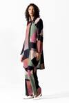 OFRIDA_Multi Color Cotton, Silk Round Neck Geometric Mania Print Tunic_Online_at_Aza_Fashions