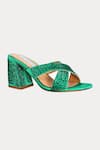 Buy_Riya Jaisinghani_Green Embellished Aisha Crystal Heels _Online_at_Aza_Fashions