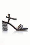 Riya Jaisinghani_Black Embellished Ava Crystal Heels _Online_at_Aza_Fashions