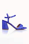 Riya Jaisinghani_Blue Embellished Ava Crystal Work Heels_Online_at_Aza_Fashions