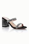 Buy_Riya Jaisinghani_Black Embellished Kavya Crystal Block Heels _at_Aza_Fashions