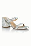 Buy_Riya Jaisinghani_Silver Embellished Kavya Crystal Satin Heels _at_Aza_Fashions