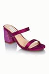 Buy_Riya Jaisinghani_Purple Embellished Lyna Satin Block Heels _at_Aza_Fashions