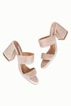 Shop_Riya Jaisinghani_Beige Embellished Mehr Crystal Block Heels _at_Aza_Fashions