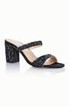 Buy_Riya Jaisinghani_Black Embellished Nyra Crytal Block Heel Sandals _at_Aza_Fashions