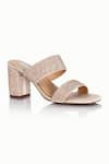 Buy_Riya Jaisinghani_Beige Embellished Tahira Crystal Block Heels _at_Aza_Fashions