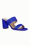 Buy_Riya Jaisinghani_Blue Embellished Tahira Crystal Satin Block Heels _Online_at_Aza_Fashions