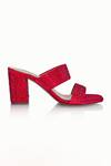 Riya Jaisinghani_Red Embellished Tahira Satin Block Heels _Online_at_Aza_Fashions