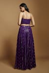 Shop Style Junkiie Purple Georgette Embroidery Self Butti Flared Pant at Aza Fashions Shop_Style Junkiie_Purple Georgette Embroidery Self Butti Flared Pant _at_Aza_Fashions