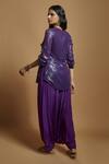 Shop_Style Junkiie_Purple Sequin Embellished Round Neck Tunic  _at_Aza_Fashions