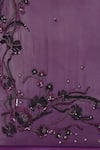 Satya Paul Purple Satin, Georgette Sequins Floral Embroidered Saree With Running Blouse at Aza Fashions Satya Paul_Purple Satin, Georgette Sequins Floral Embroidered Saree With Running Blouse _at_Aza_Fashions
