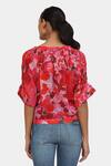 Shop_Satya Paul_Pink Round Neck Scarlet Oasis Printed Top _at_Aza_Fashions