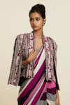 Buy_SVA by Sonam & Paras Modi_Pink Woven Floral Embroidered Jacket  _at_Aza_Fashions