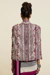 Shop_SVA by Sonam & Paras Modi_Pink Woven Floral Embroidered Jacket  _at_Aza_Fashions