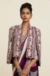 Buy_SVA by Sonam & Paras Modi_Pink Woven Floral Embroidered Jacket  _Online_at_Aza_Fashions