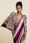 SVA by Sonam & Paras Modi_Pink Woven Floral Embroidered Jacket  _at_Aza_Fashions