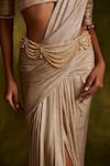 Shop_Tarun Tahiliani_Gold Pearl Embellished Belt _at_Aza_Fashions