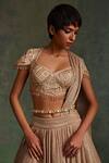 Buy_Tarun Tahiliani_Ivory Pearls, Crystals, Gota Patti Embellished Belt_at_Aza_Fashions