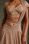 Buy_Tarun Tahiliani_Green Beads, Stones Layered Embellished Belt_at_Aza_Fashions