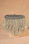 Shop_Tarun Tahiliani_Green Feather Designer Handbag _at_Aza_Fashions