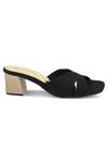 Crimzon_Black Maria Criss Cross Strap Heels _Online_at_Aza_Fashions