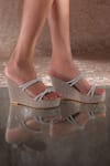Buy_Crimzon_Silver Stardust Swarovski Embellished Wedges _at_Aza_Fashions