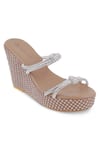 Shop_Crimzon_Silver Stardust Swarovski Embellished Wedges _at_Aza_Fashions