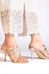 Buy_OCEEDEE_Gold Cutwork Tahira Strap Stiletto Heels _at_Aza_Fashions