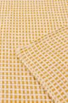 Shop_House This_Yellow Cotton Woven Girnar Checkered Bedcover _Online_at_Aza_Fashions