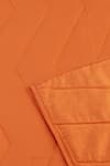 Shop_House This_Orange Cotton Satin Karanji Chevron Quilted Bedcover _Online_at_Aza_Fashions