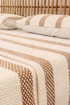 Buy_House This_Brown Cotton Woven Shivalik Stripe Bedcover _Online_at_Aza_Fashions