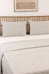 House This_Blue Cotton Woven Girnar Bedcover Set _Online_at_Aza_Fashions