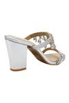 Buy_Veruschka by Payal Kothari_Silver Embellished Diamond Brooch Heels_Online_at_Aza_Fashions