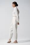 Buy_OFRIDA_White Cotton Plain Jogger Pant_Online_at_Aza_Fashions