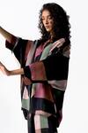 OFRIDA_Multi Color Cotton Silk Print Geometric Dimension Button Down Shirt With Pant _Online_at_Aza_Fashions