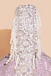 AMYRA_Purple Zardosi Tara Sequin And Embroidered Bucket Bag _Online_at_Aza_Fashions