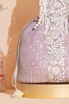 Buy_AMYRA_Purple Zardosi Tara Sequin And Embroidered Bucket Bag _Online_at_Aza_Fashions