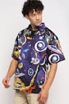 LoudLess_Multi Color Cotton Printed Space Shirt  _Online_at_Aza_Fashions